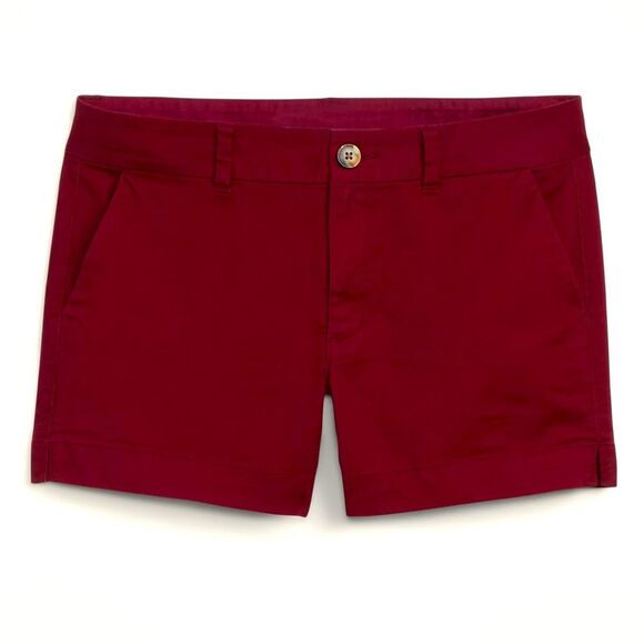 Old Navy Pants - NWT Cotton Twill Chino Short Burgundy Maroon Mid Rise 3.5 Everyday Preppy Club 2